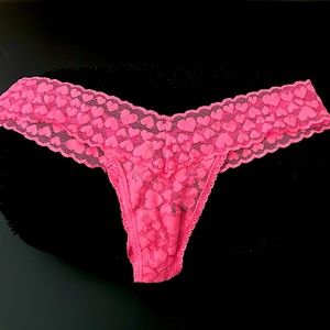 Victoria’s Secret “The Lacie” Valentine Pink Heart Panty. O/S. Never Used.